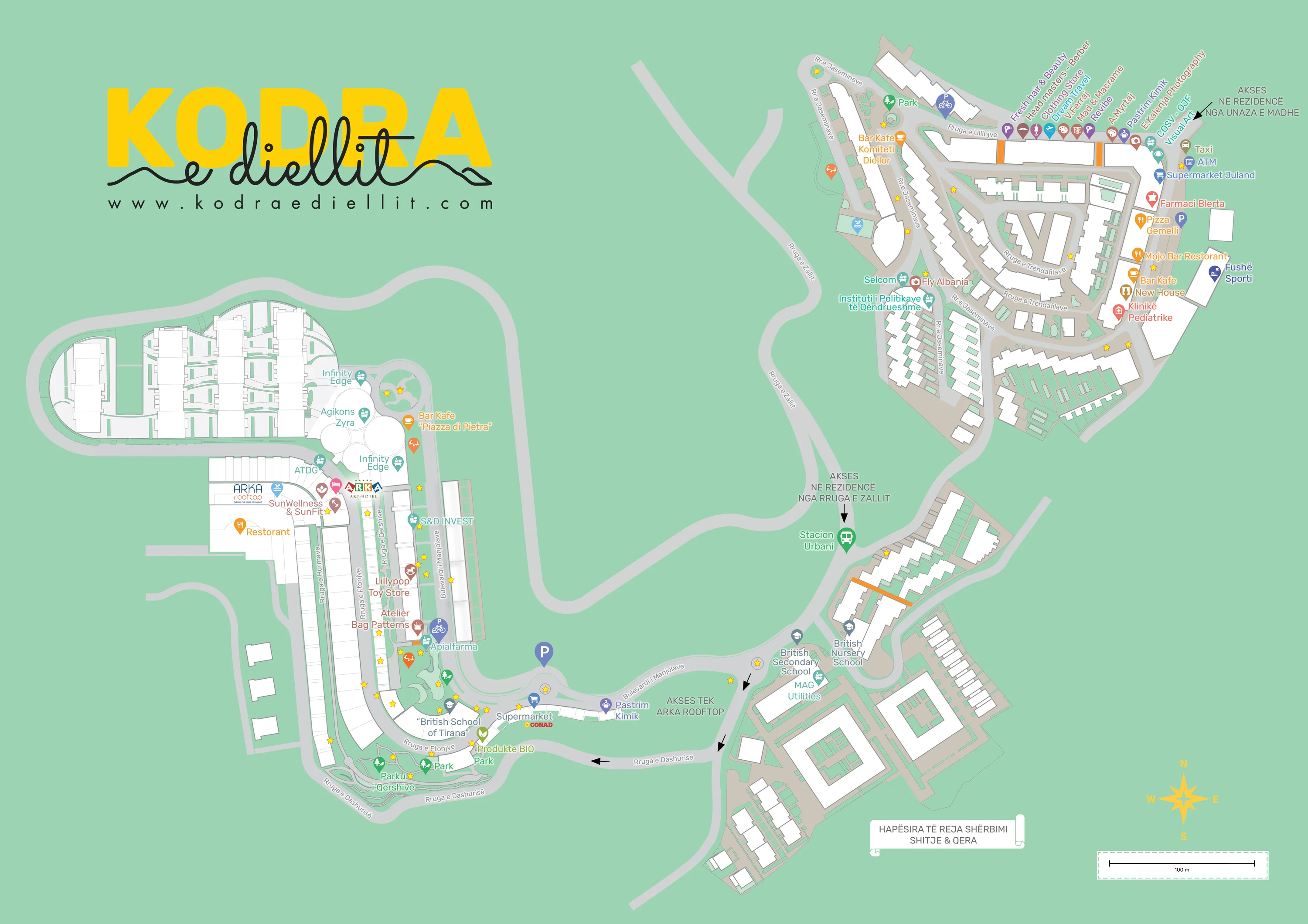 Harta ilustruese e Rezidencës Kodra e Diellit